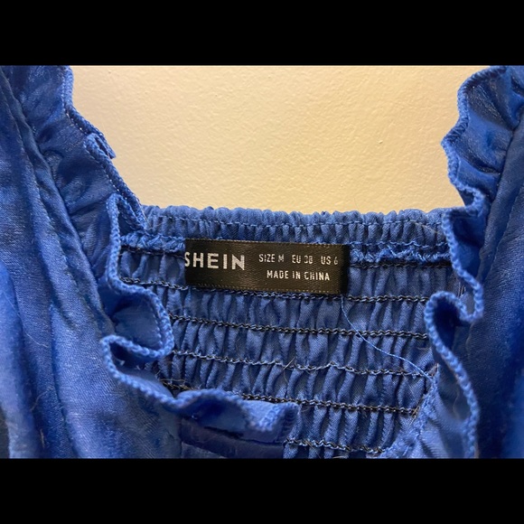 Blue Lace-Up Corset Top - Picture 2 of 5